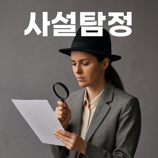 디텍티브정암 썸네일용으로 촬영된 여성 조사관의 포즈, 테이블 위 문서를 검토하는 전문적 분위기의 이미지